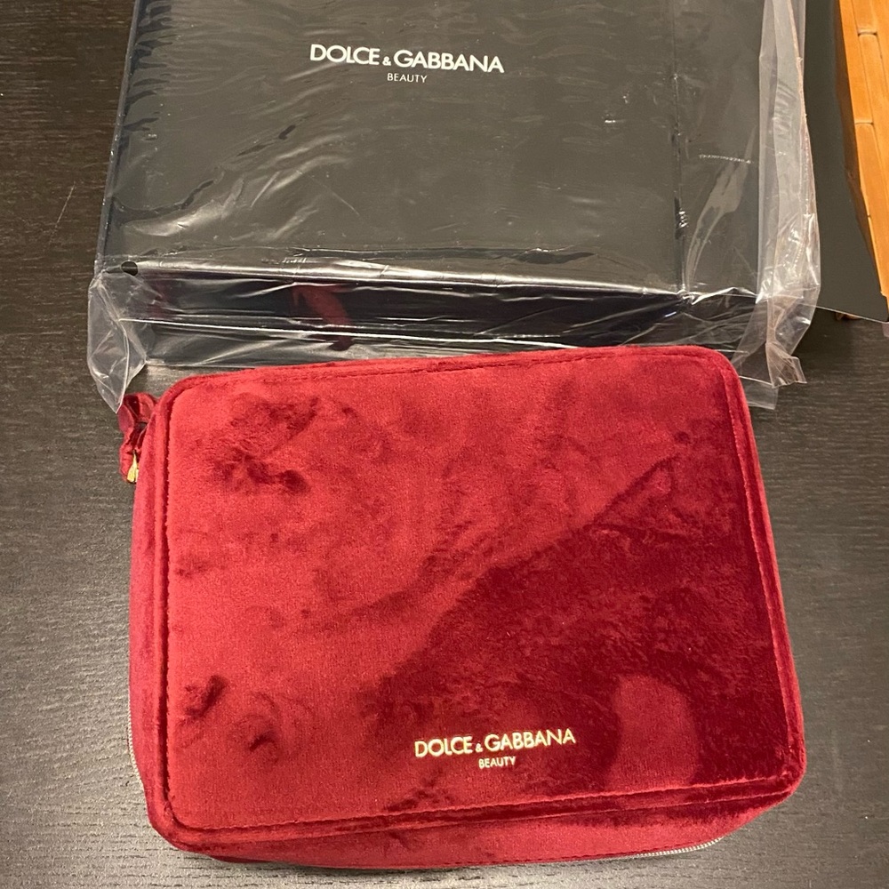 Dolce gabbana beauty cosmetic bag pouch case new